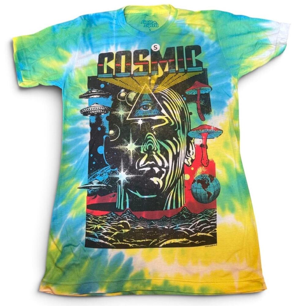 Snake Spirit Cosmic Psychedelic Tie-Dye T-Shirt Adult Small NWOT